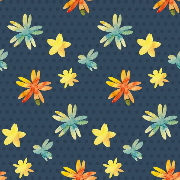Hintergrund mit Aquarellblumen — Stockvektor