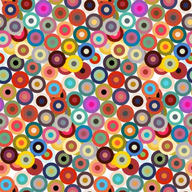 Desen çok renkli daireler ile