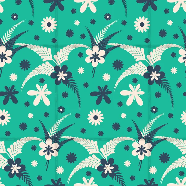 Fondo de flores en estilo retro — Archivo Imágenes Vectoriales