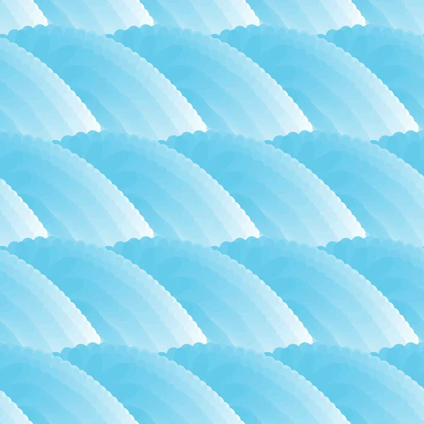Nahtloser Hintergrund mit blauen Wellen. — Stockvektor