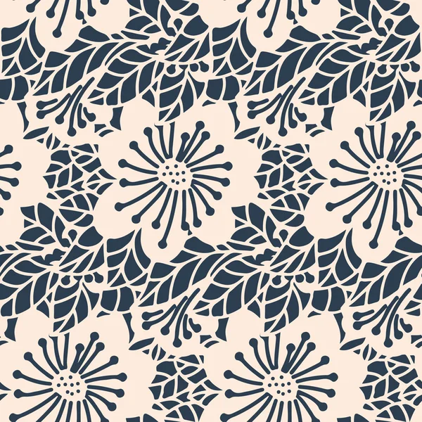 Fundo floral sem costura — Vetor de Stock