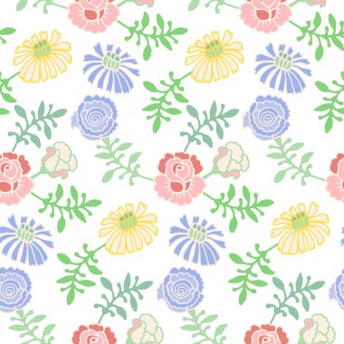 Doodle tarzı çiçek arka plan