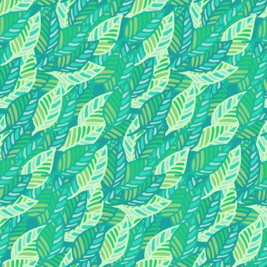 Yeşil yapraklı pürüzsüz desen