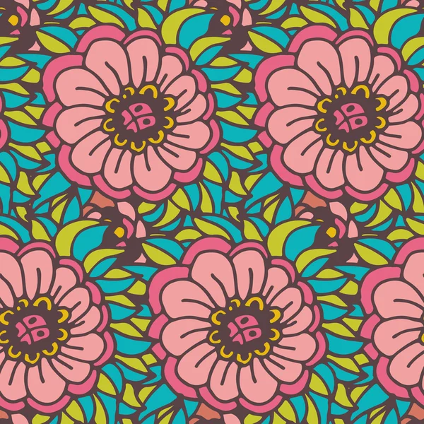 Fundo flor no estilo doodle — Vetor de Stock