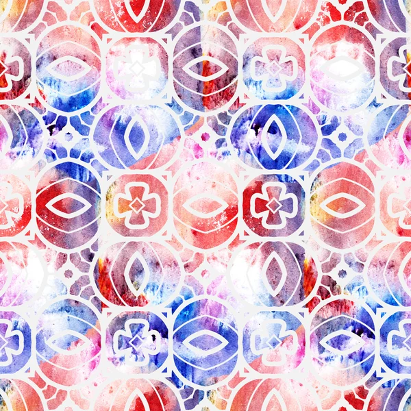 수채화 다채로운 원활한 패턴 — 스톡 사진