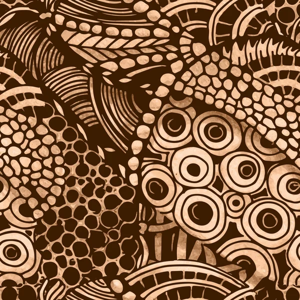 Monochrome zentangle motif sans couture — Image vectorielle