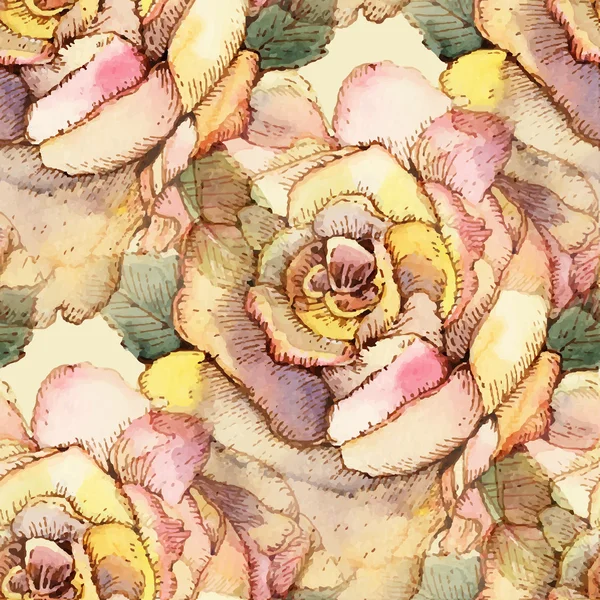 Aquarela flores fundo — Vetor de Stock