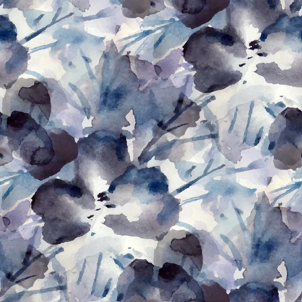 Modèle sans couture avec des fleurs aquarelle — Image vectorielle