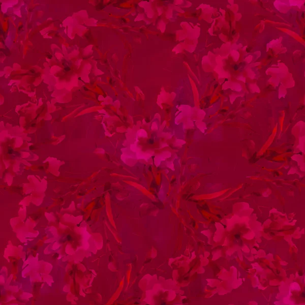 Patrón monocromo con flores — Archivo Imágenes Vectoriales