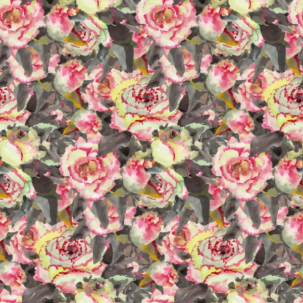 Ranunculus ακουαρέλα άνθη μοτίβο — Διανυσματικό Αρχείο