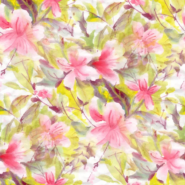 Watercolor flowers pattern — Stock Vector