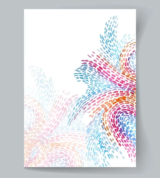 Patroon met aquarel tekening — Stockvector