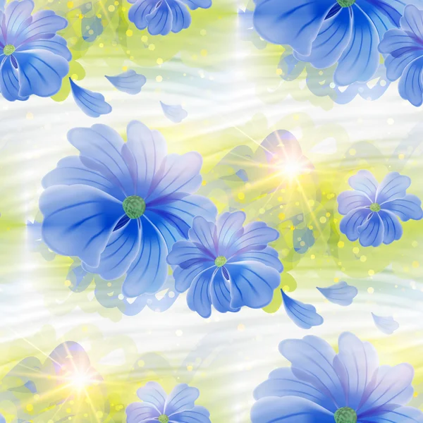 Modello con fiori blu . — Foto Stock