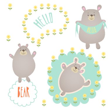 Komik karikatür ayılar