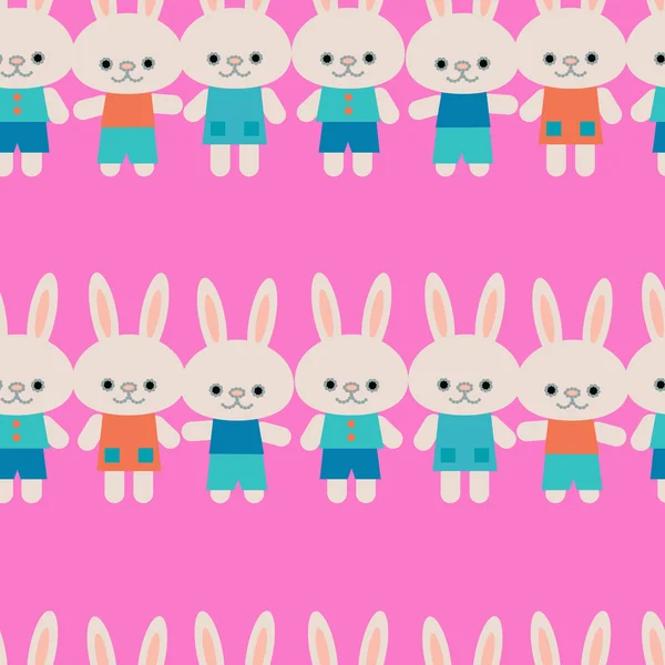 Vtipné kreslené králíků — Stockový vektor