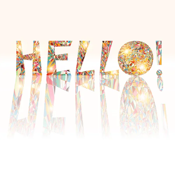 Lettering Hello on background — Stock Vector