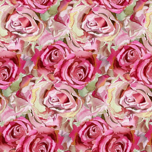 Patroon met roze rozen. — Stockfoto