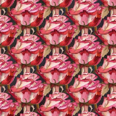 Kırmızı Güllü desen.