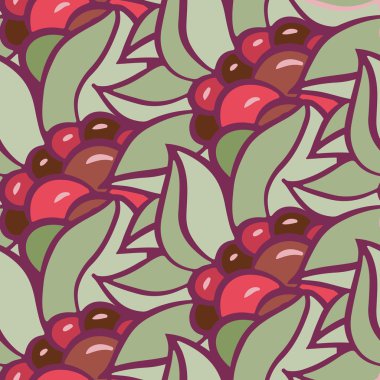 yaprak ve meyveleri desen