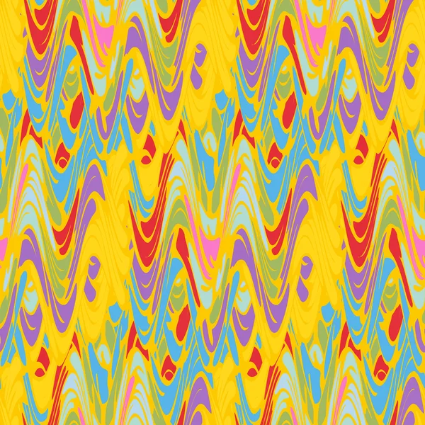 Naadloze patroon met multi-gekleurde golven — Stockvector
