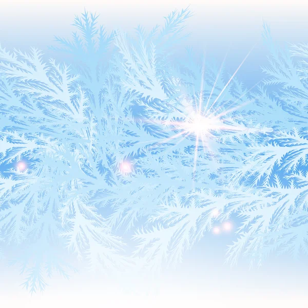 Winter achtergrond met frosty patroon — Stockvector