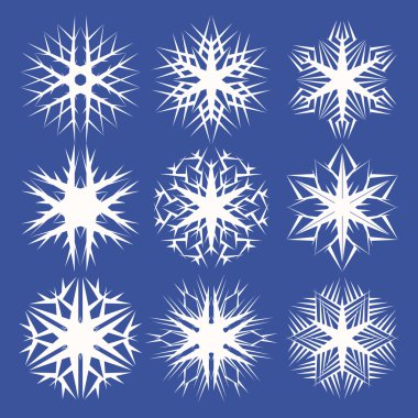 Beyaz dekoratif kar taneleri