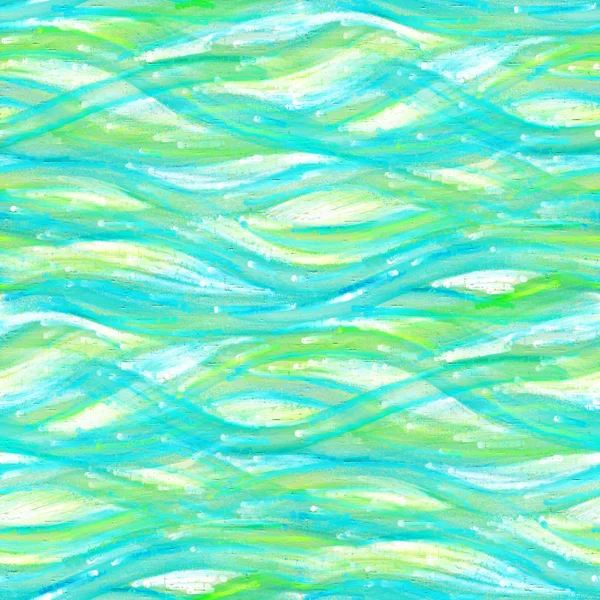 Бесшовный рисунок с зелеными волнами — стоковое фото