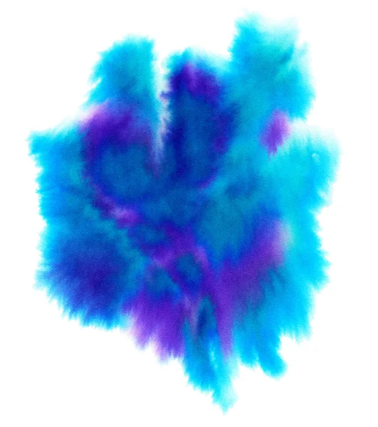 Błękitna plama akwarela — Zdjęcie stockowe