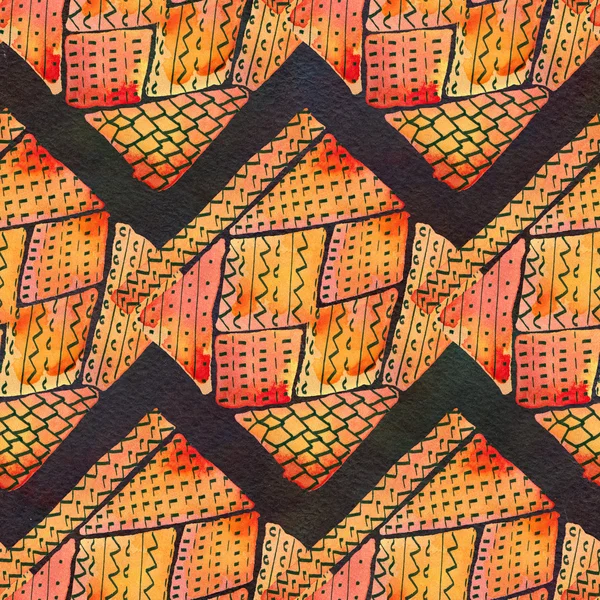 Akvarell geometriska mönster med rhombuses — Stockfoto