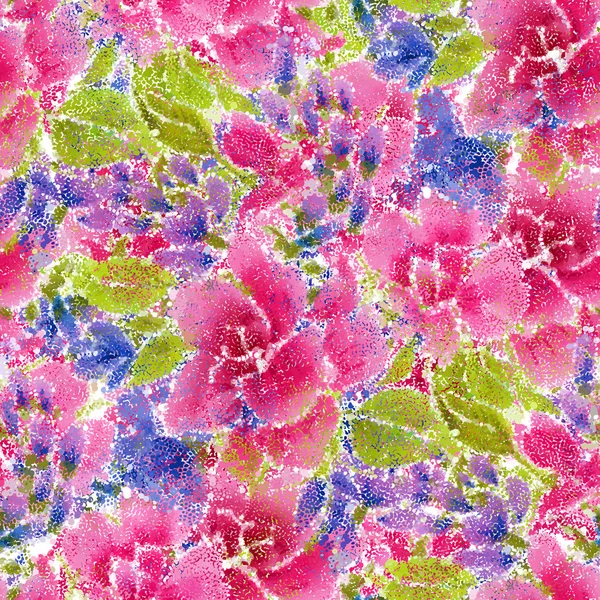 Άνευ ραφής άνθη μοτίβο — Φωτογραφία Αρχείου