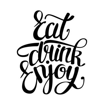 El yazı yemek içkinin tadını çıkarın