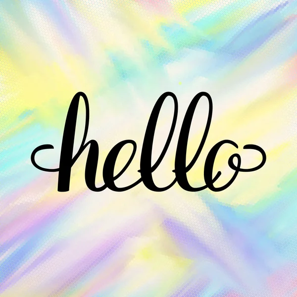 Hand Lettering Hello! — Stock Vector