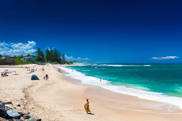 Día en Dicky Beach Calundra, Queensland — Foto de Stock