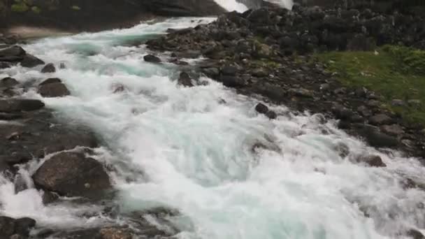 Chutes Nyastolfossen Deuxième Cascade Dans Vallée Husedalen Kinsarvik Norvège — Video