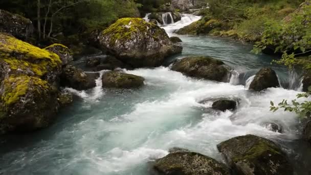 Norwegen Sunndal Hardangerfjord Bondhusvatnet Gletscher Bondhusbreen — Stockvideo