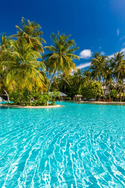 Prachtige Zomer Strand Paradijs Met Zandstrand Villa Lagune — Stockfoto