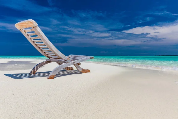 Plage Sable Blanc Aux Maldives Avec Incroyable Lagune Bleue Ciel — Photo