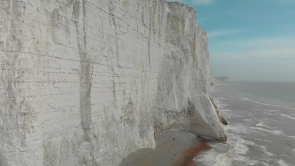 Severn Sisters White Cliffs Cuckmere South Downs National Park — стоковое видео