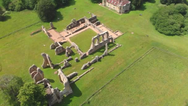 Ruinas Iglesia Bayham Abbey East Sussex Inglaterra Reino Unido — Vídeos de Stock