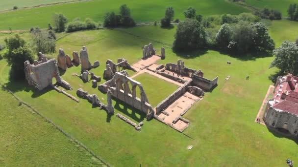 Ruins Bayham Abbey Church East Sussex Αγγλία Ηνωμένο Βασίλειο — Αρχείο Βίντεο