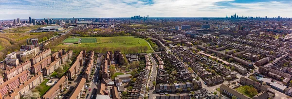 Letecký Pohled Londýnské Obytné Ulice Hackney Velká Británie — Stock fotografie