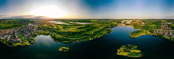 Panoramautsikt Över Manvers Lake Rotherham South Yorkshire Wath Dearne — Stockfoto