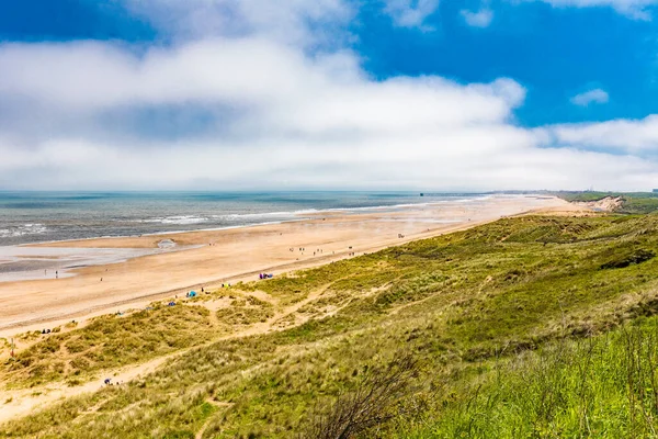 Sunny Sziklák Strand Blackhall Sziklák Cromdon Dene Beach — Stock Fotó