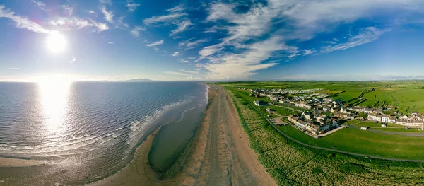 Uitzicht Allonby Village Beach Allerdale District Cumbria Verenigd Koninkrijk — Stockfoto