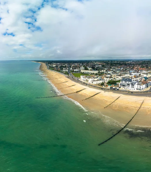 Bognor Regisビーチのパノラマ航空が行われたビュー 西サセックス イギリス — ストック写真