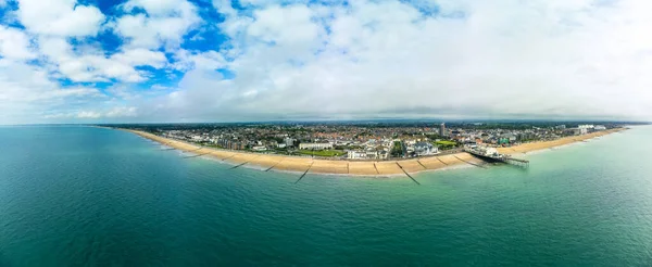 Panorama Antenn Gjort Utsikt Över Bognor Regis Stranden West Sussex — Stockfoto