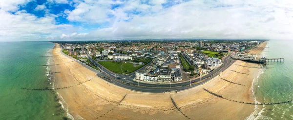 Vista Aerea Panoramica Della Spiaggia Bognor Regis West Sussex Inghilterra — Foto Stock