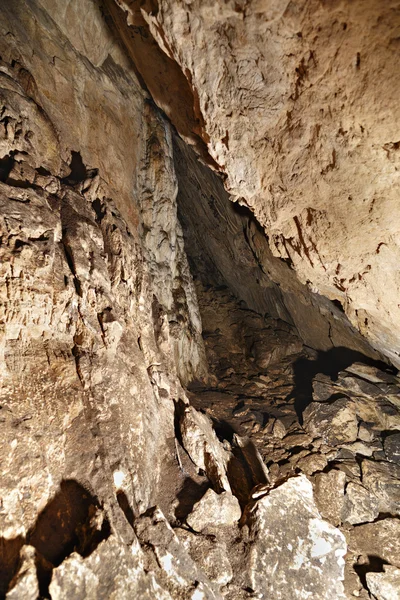 洞穴内的地质纹理 — 图库照片