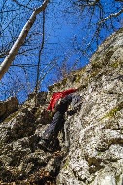 rocky dağlarında hiking adam