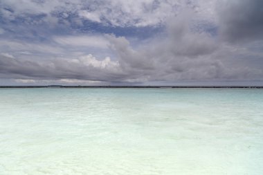 sandspit Maldivler ile güzel ada plaj